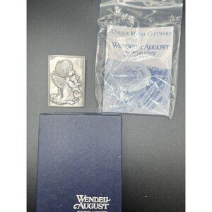 Wendell August Forge Handmade Baby Child Angel Brooch Pin